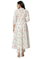 Women's Cotton Printed Anarkali Kurta with Palazzo Pants and Dupatta - Image 2