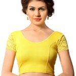 Women's Stretchable Readymade Saree Blouse Crop Top Choli Pack of 3||Readymade||Stretchable||Festive Collection