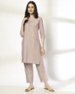 Women Geometric Print Straight Kurta & Pants Set