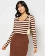 Women Striped Crop Fit Top - Image 9