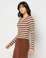 Women Striped Crop Fit Top - Image 8