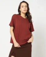 Women Cotton Regular Fit Crew-Neck T-Shirt - Image 3