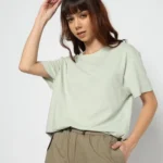 Women Regular Fit Crew-Neck Cotton T-Shirt