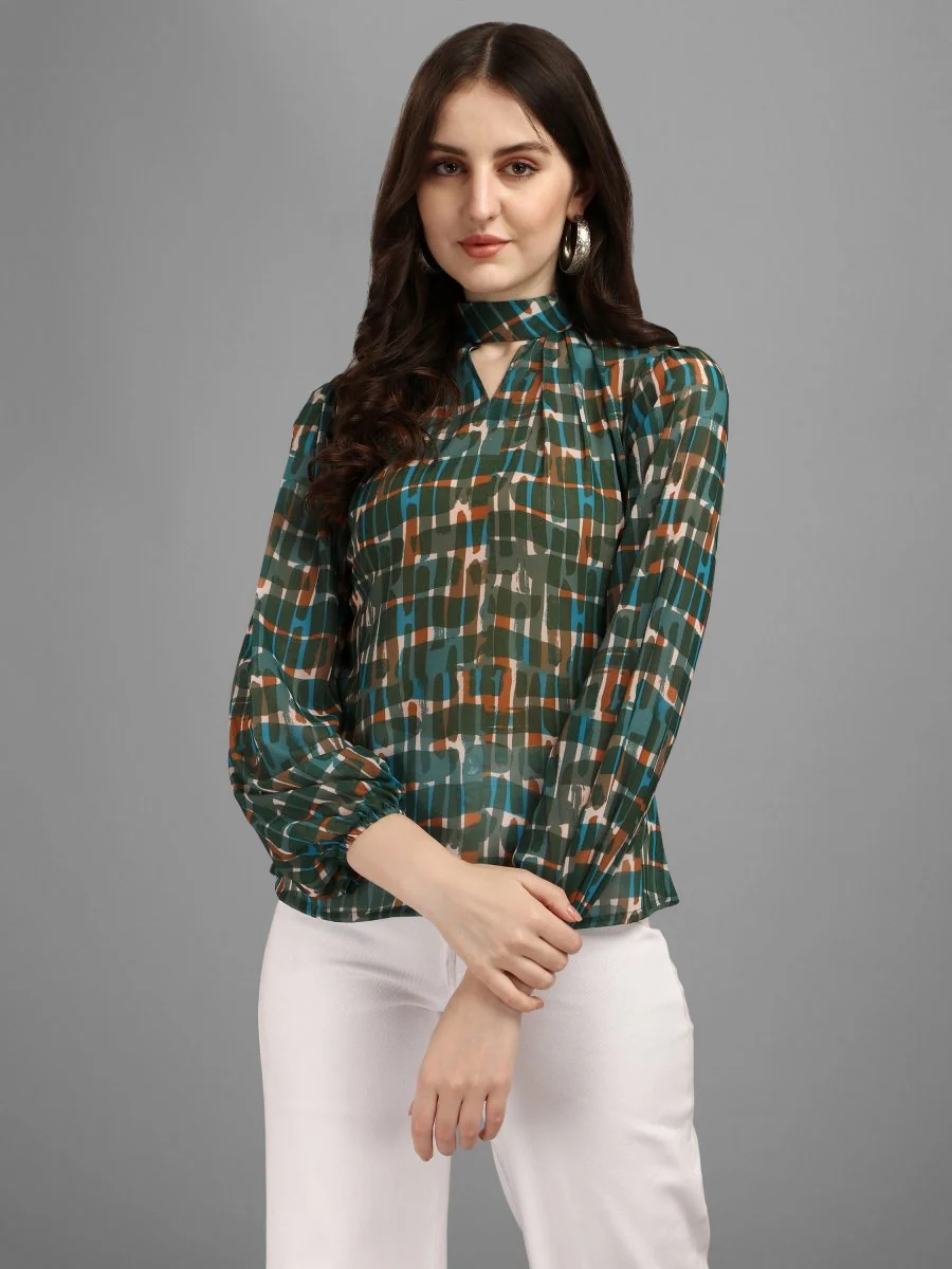 pine-green-womens-tops-masakalico-575369.webp Pine Green Women's Tops - Image 1